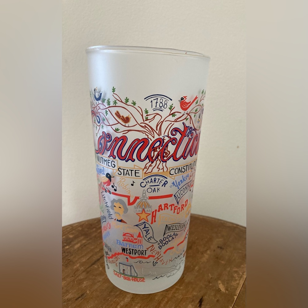 Cat Studio 15 oz colorful state-themed frosted glasses set of 3 - Picture 11 of 12
